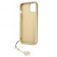 Guess 4G Charms Collection Hard Case - дизайнерски кожен кейс за iPhone 13 (сив) 4