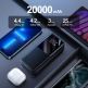 Joyroom 22.5W Fast Charging Power Bank 20000 mAh - преносима външна батерия с USB-C порт, и 2xUSB-A изхода (черен) 5