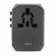 Uniq Voyage PD All in One World Travel Adapter 33W - захранване с един USB-C и два USB изхода и преходници за цял свят в едно устройство за мобилни устройства (сив) 3