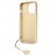 Guess 4G Charms Collection Hard Case - дизайнерски кожен кейс за iPhone 13 Pro (кафяв) 2