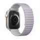 Uniq Revix Silicone Magnetic Strap - двулицевва магнитна силиконова каишка за Apple Watch 38мм, 40мм, 41мм (лилав-бял) 2