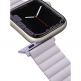 Uniq Revix Silicone Magnetic Strap - двулицевва магнитна силиконова каишка за Apple Watch 38мм, 40мм, 41мм (лилав-бял) 6