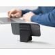 Uniq Lyft Magnetic Stand and Card Holder - кожен портфейл (джоб) с вградена поставка за прикрепяне към iPhone с MagSafe (черен) 5