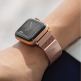 Uniq Dante Milanese Magnetic Stainless Steel Band - стоманена, неръждаема каишка за Apple Watch 38мм, 40мм, 41мм (розово злато) 2