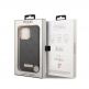 Guess PU 4G MagSafe Leather Hard Case - дизайнерски кожен кейс с MagSafe за iPhone 13 Pro (черен) 1
