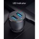 Anker PowerDrive III Car Charger 36W - зарядно за кола с два USB-A изхода и технология за бързо зареждане (тъмносив) 6