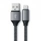 Satechi USB-A to Lightning Cable - сертифициран (MFI) USB-A към Lightning кабел за Apple устройства с Lightning порт (25 см) (сив) 3