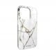 Mageasy Marble Case - дизайнерски хибриден удароустойчив кейс за iPhone 14 Pro (бял)  2