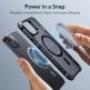 ESR Air Armor HaloLock MagSafe Case - хибриден удароустойчив кейс с MagSafe за iPhone 14, iPhone 13 (черен-мат) 3