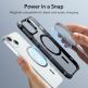 ESR Air Armor HaloLock MagSafe Case - хибриден удароустойчив кейс с MagSafe за iPhone 14, iPhone 13 (черен-прозрачен) 1