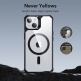 ESR Air Armor HaloLock MagSafe Case - хибриден удароустойчив кейс с MagSafe за iPhone 14, iPhone 13 (черен-прозрачен) 5