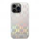 Karl Lagerfeld Iridescent Monogram Case - силиконов (TPU) калъф за iPhone 14 Pro Max (сребрист)  1