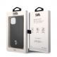 Karl Lagerfeld Quilted Puffy Ikonik Logo Case - дизайнерски кожен кейс за iPhone 14 (черен) 5