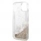 Karl Lagerfeld Liquid Glitter Karl and Choupette Case - дизайнерски кейс с висока защита за iPhone 14 (прозрачен-златист) 4