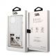 Karl Lagerfeld Liquid Glitter Karl and Choupette Case - дизайнерски кейс с висока защита за iPhone 14 (прозрачен-златист) 5