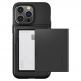 Spigen Slim Armor CS Case - хибриден кейс с отделение за кр. карти и най-висока степен на защита за iPhone 14 Pro Max (черен) 1