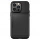 Spigen Slim Armor CS Case - хибриден кейс с отделение за кр. карти и най-висока степен на защита за iPhone 14 Pro Max (черен) 3