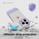 Elago Glide Case - удароустойчив силиконов (TPU) калъф за iPhone 14 Pro Max (прозрачен-лилав) 3