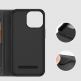 Dux Ducis Skin X2 Case - кожен калъф с поставка и отделение за кр. карти за iPhone 14 Pro Max (черен) 9