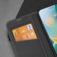 Dux Ducis Skin X2 Case - кожен калъф с поставка и отделение за кр. карти за iPhone 14 Pro Max (черен) 12