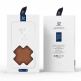 Dux Ducis Skin X2 Case - кожен калъф с поставка и отделение за кр. карти за iPhone 14 Pro (кафяв) 13