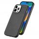 Dux Ducis Grit Faux Leather MagSafe Case - дизайнерски кожен кейс с MagSafe за iPhone 14 Pro Max (черен) 4
