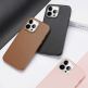 Dux Ducis Grit Faux Leather MagSafe Case - дизайнерски кожен кейс с MagSafe за iPhone 14 Pro Max (черен) 5