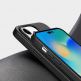 Dux Ducis Grit Faux Leather MagSafe Case - дизайнерски кожен кейс с MagSafe за iPhone 14 Pro (черен) 8