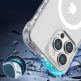 Joyroom Magnetic Defender Series Magsafe Case - хибриден удароустойчив кейс с вградена поставка за iPhone 14 Pro Max (прозрачен) 1