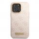 Guess PU 4G MagSafe Leather Hard Case - дизайнерски кожен кейс с MagSafe за iPhone 14 Pro (розов) 1