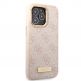Guess PU 4G MagSafe Leather Hard Case - дизайнерски кожен кейс с MagSafe за iPhone 14 Pro (розов) 2