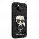 Karl Lagerfeld Glitter Flakes Ikonik Case - хибриден удароустойчив кейс за iPhone 14 Plus (черен) 2