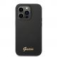 Guess Liquid Silicone Metal Logo Case - силиконов (TPU) калъф за iPhone 14 Pro Max (черен)  1