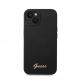 Guess Liquid Silicone Metal Logo Case - силиконов (TPU) калъф за iPhone 14 Plus (черен)  1