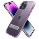 Spigen Ultra Hybrid S Case - хибриден кейс с висока степен на защита и вградена поставка за iPhone 14 Pro (прозрачен) 2