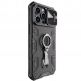 Nillkin CamShield Armor Hard Case - хибриден удароустойчив кейс с пръстен против изпускане за iPhone 14 Pro Max (черен) 3