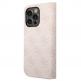 Guess 4G Metal Camera Outline Book Case - дизайнерски кожен калъф, тип портфейл за iPhone 14 Pro Max (розов) 1