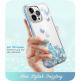 i-Blason Cosmo SupCase Protective Case - удароустойчив хибриден кейс с вграден протектор за дисплея за iPhone 14 Pro Max (син-прозрачен) 3