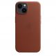 Apple iPhone Leather Case with MagSafe - оригинален кожен кейс (естествена кожа) с MagSafe за iPhone 14 (кафяв) 3