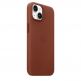 Apple iPhone Leather Case with MagSafe - оригинален кожен кейс (естествена кожа) с MagSafe за iPhone 14 (кафяв) 5