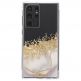 CaseMate Karat Marble Case - дизайнерски удароустойчив кейс със златни нишки за Samsung Galaxy S22 Ultra (прозрачен) 2