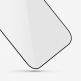 Uniq Optix Matte Full Cover Tempered Glass - матирано калено стъклено защитно покритие за дисплея на iPhone 14 Pro Max (черен-прозрачен) 3