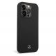 Mercedes-Benz Liquid Silicone Case - дизайнерски силиконов калъф за iPhone 14 Pro (черен) 1