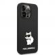 Karl Lagerfeld Liquid Silicone Choupette NFT Case - дизайнерски силиконов кейс за iPhone 14 Pro Max (черен) 2