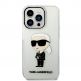 Karl Lagerfeld IML Ikonik NFT Case - дизайнерски силиконов кейс за iPhone 14 Pro (прозрачен) 1