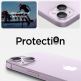 Spigen Optik Pro tR Ez Fit Lens Protector - 2 комплекта предпазни стъклени лещи за камерата на iPhone 14, iPhone 14 Plus (лилав) 8