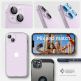 Spigen Optik Pro tR Ez Fit Lens Protector - 2 комплекта предпазни стъклени лещи за камерата на iPhone 14, iPhone 14 Plus (лилав) 11