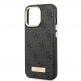 Guess PU 4G MagSafe Leather Hard Case - дизайнерски кожен кейс с MagSafe за iPhone 14 Pro Max (черен) 3