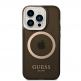 Guess Translucent MagSafe Case - хибриден удароустойчив кейс с MagSafe за iPhone 14 Pro Max (черен-прозрачен) 2