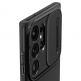 Spigen Optik Armor Case - тънък качествен силиконов (TPU) калъф с капак за камерата за Samsung Galaxy S23 Ultra (черен) 8